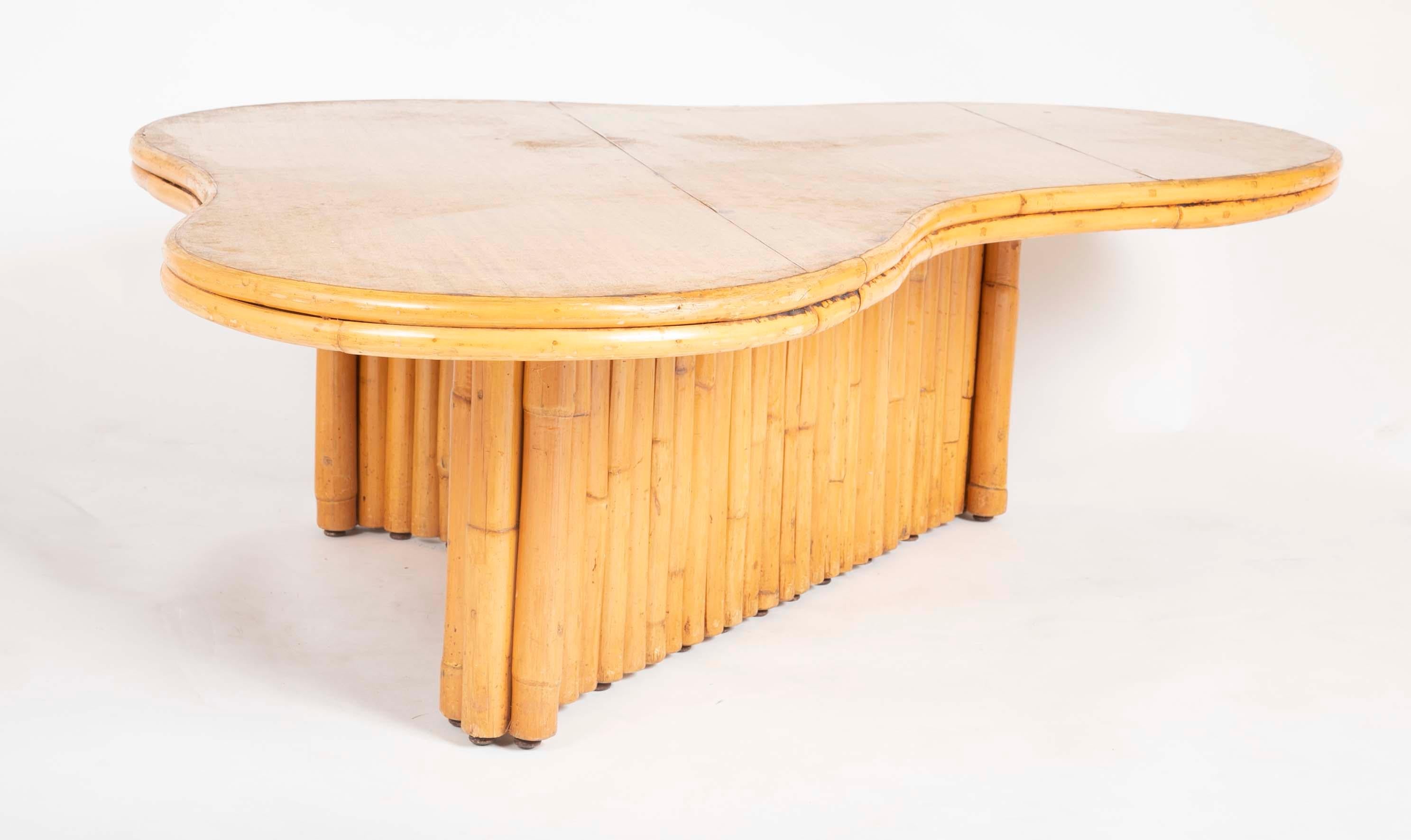 Rare Rattan Coffee Table Attributed to Paul Frankl 2
