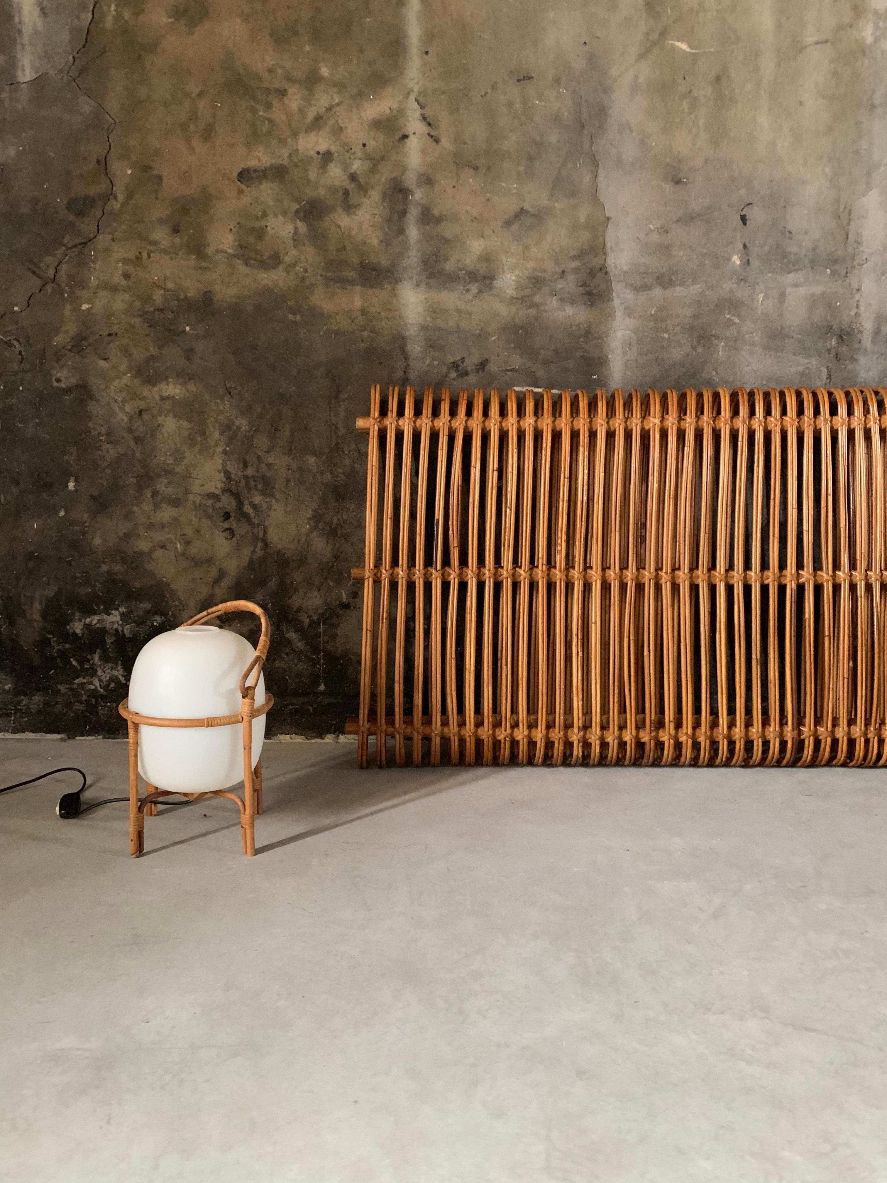Rare Rattan Headboard by Joaquin Belsa, Spain 1960's In Good Condition For Sale In New York, NY
