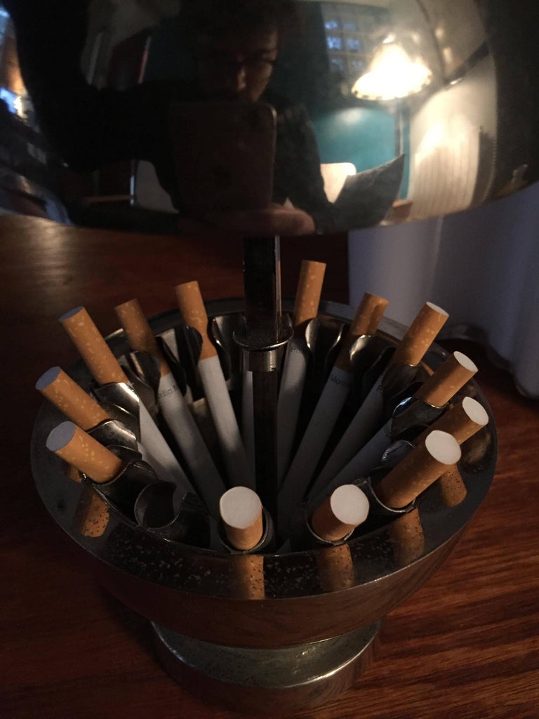 Rare Raymond Mauny Cigarettes Holders, Modernist French Art Deco For Sale  at 1stDibs