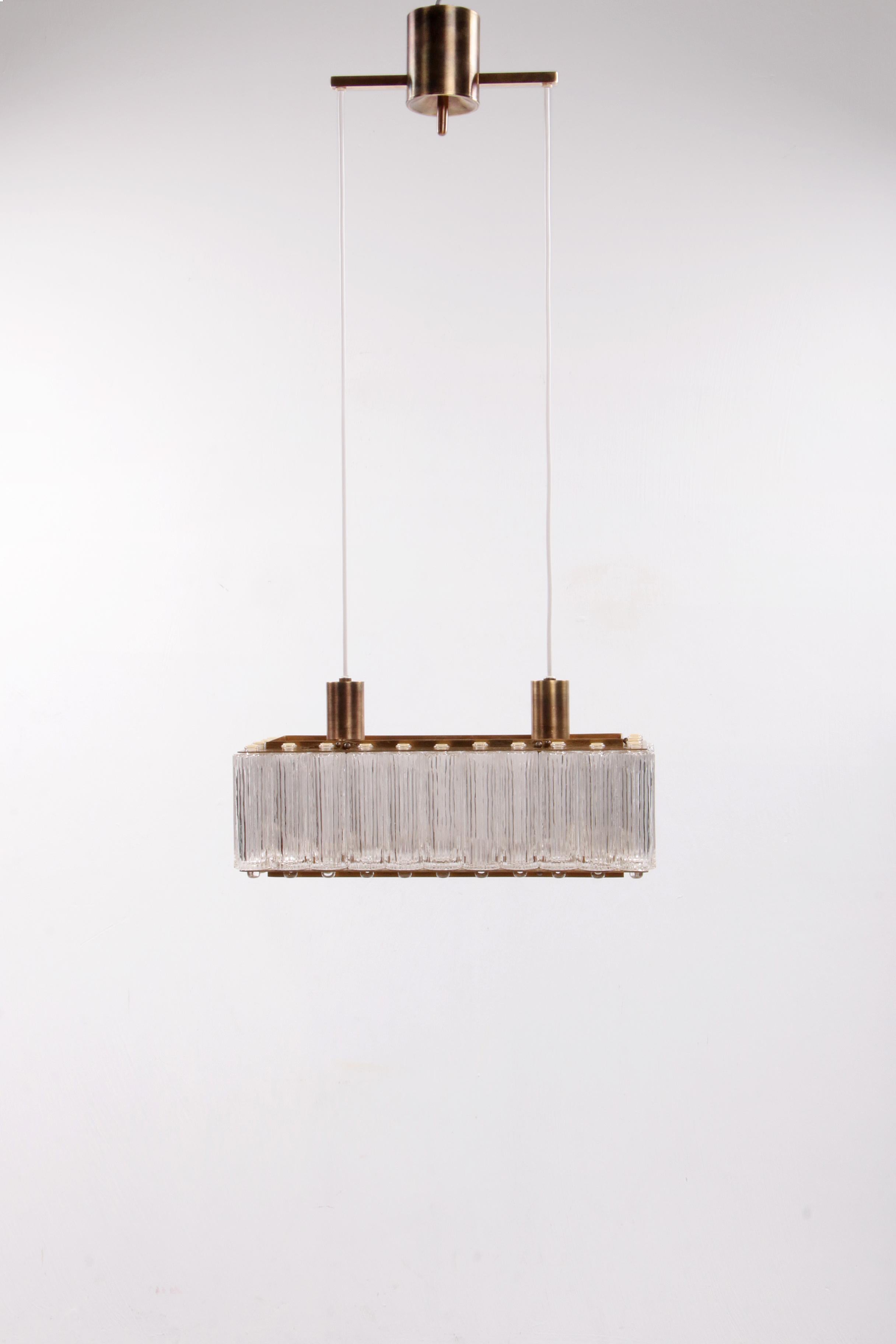 Rare rectangular pendant lamp Nordlys Light by Eric Warna.

This was a profile in a line called 