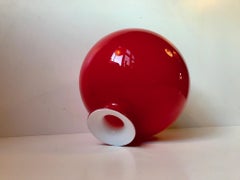 Rare Red Carnaby Ball Vase by Per Lütken for Holmegaard, Denmark, 1970s