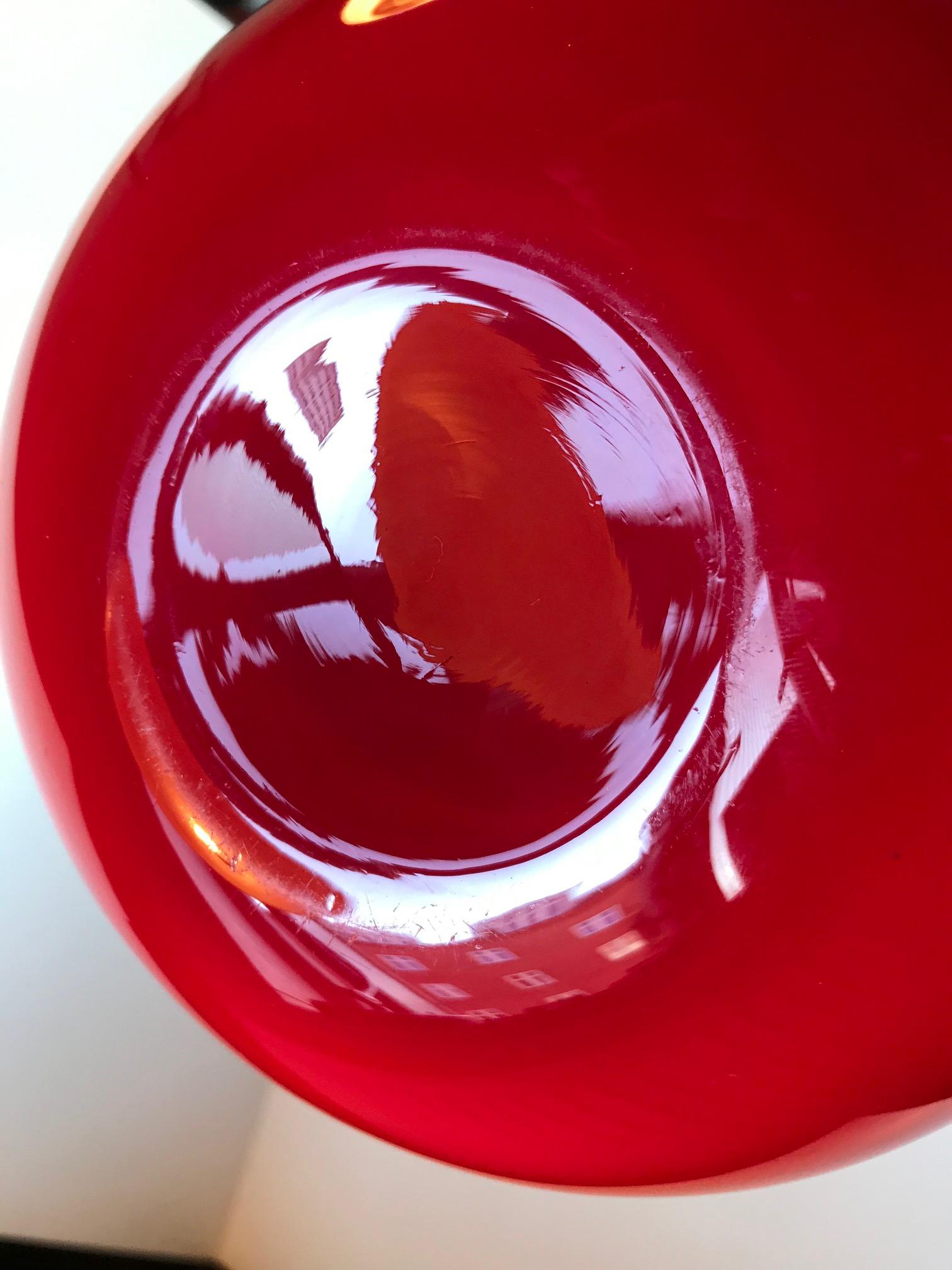 Rare Red Carnaby Ball Vase by Per Lütken for Holmegaard, Denmark, 1970s In Good Condition In Esbjerg, DK