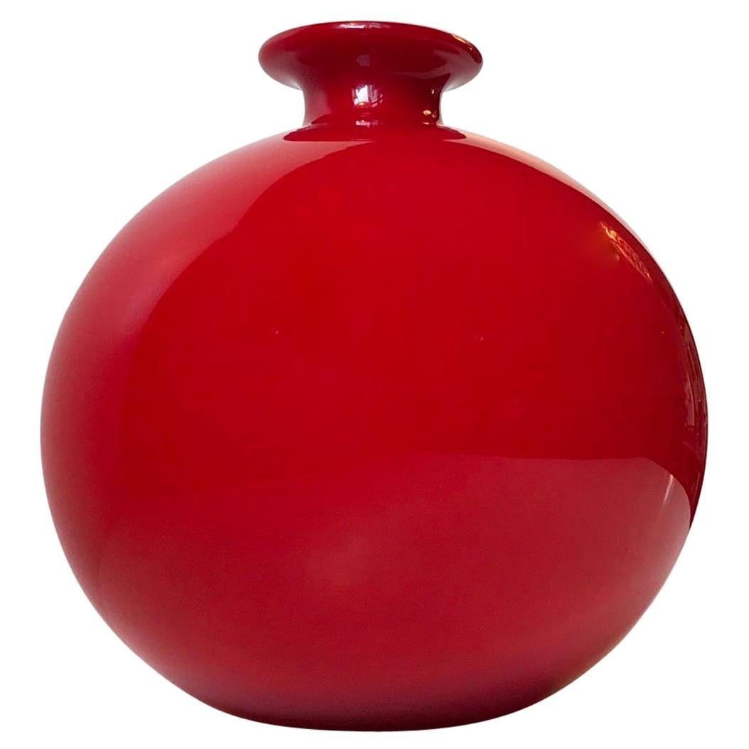 Rare Red Carnaby Ball Vase by Per Lütken for Holmegaard, Denmark, 1970s