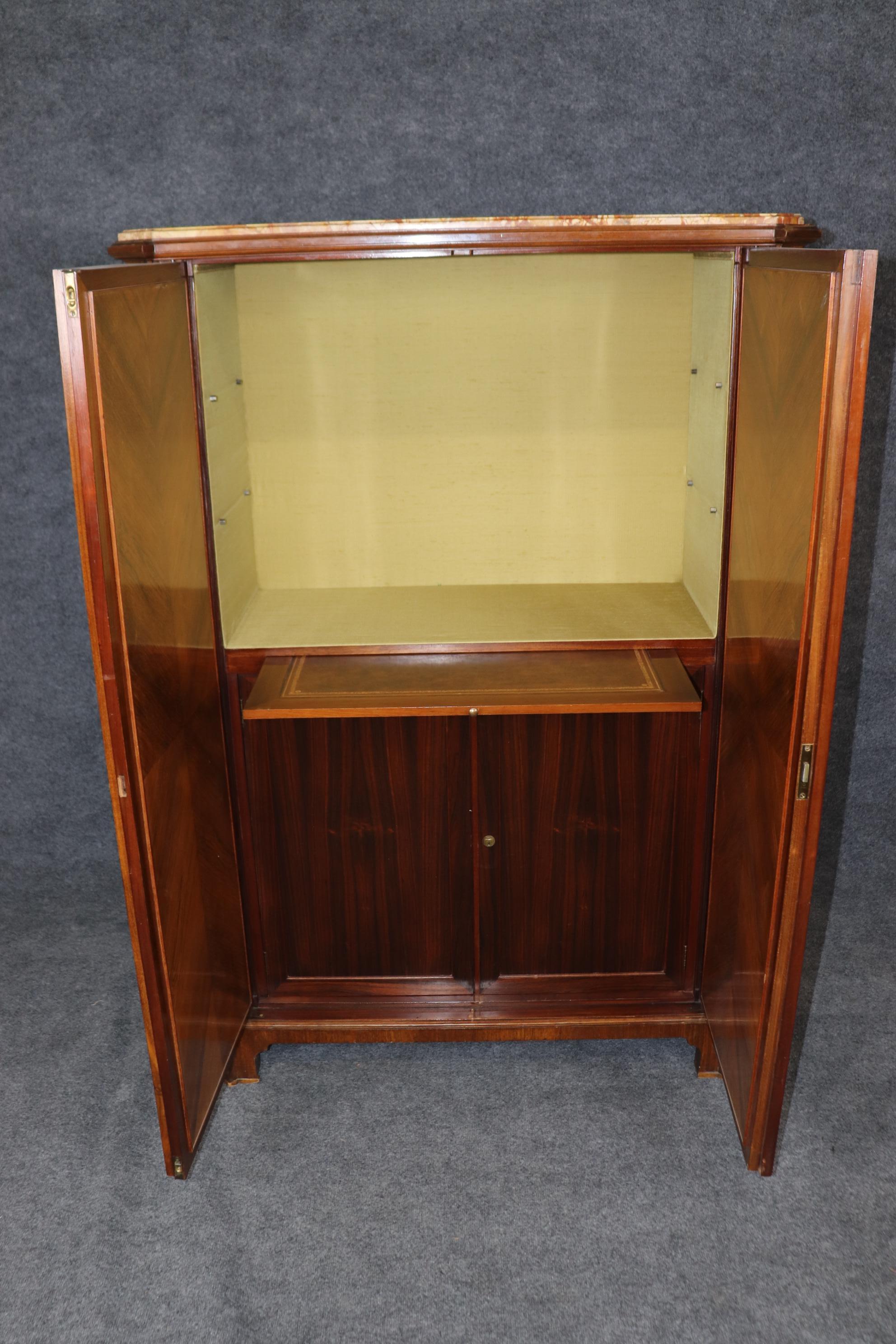 Seltene rote Chinoiserie Coromandel lackiert Nussbaum Französisch trocken Bar Liquor Kabinett im Angebot 2