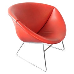 Rare Red Cocco Lounge Chair by JH. Rohe for Rohé Noordwolde, Netherlands, 1970s
