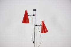 Rare Red Floor Lamp by Lidokov, 1960s