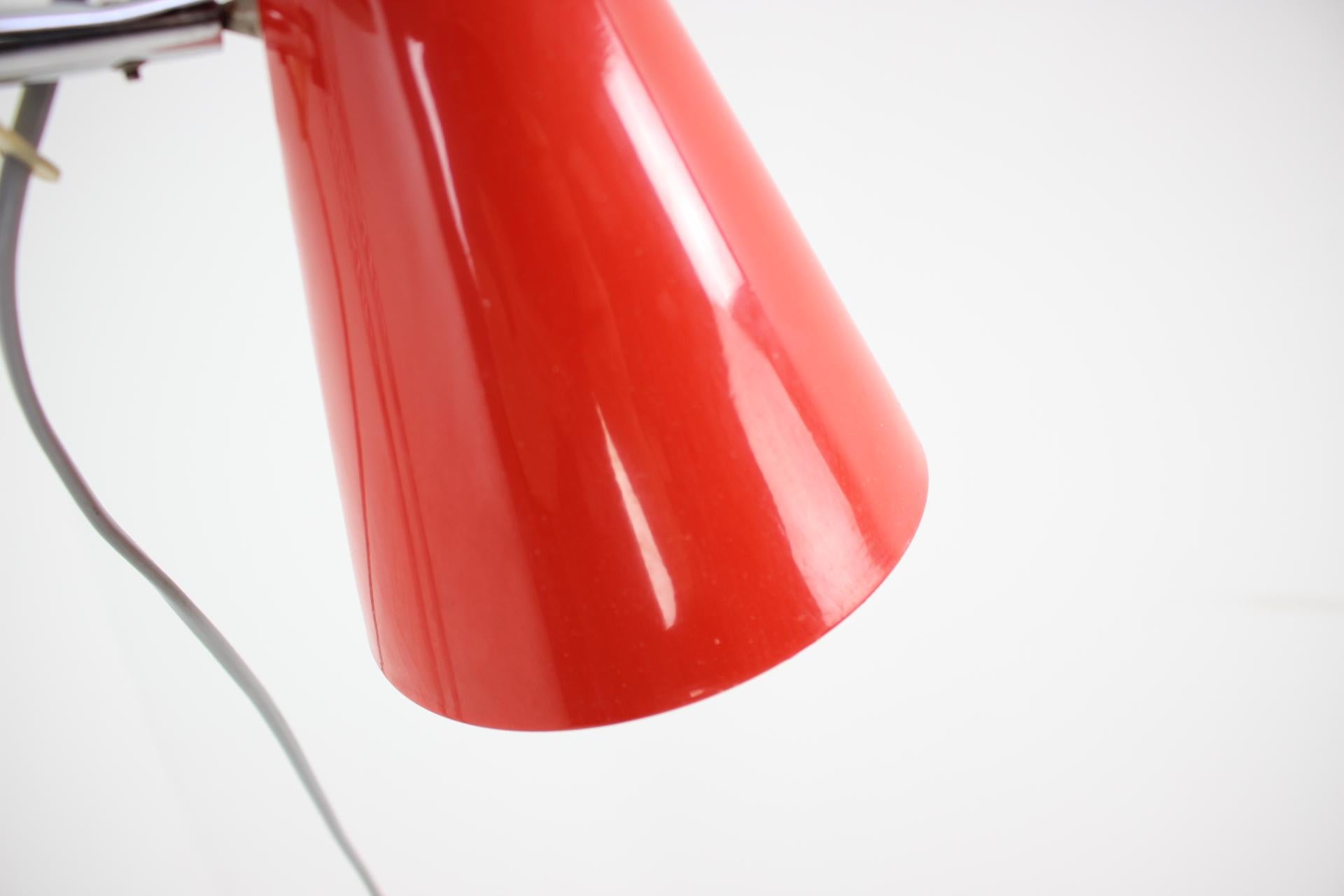 Mid-20th Century Rare Red Floor Lamp by Lidokov, 1960s For Sale