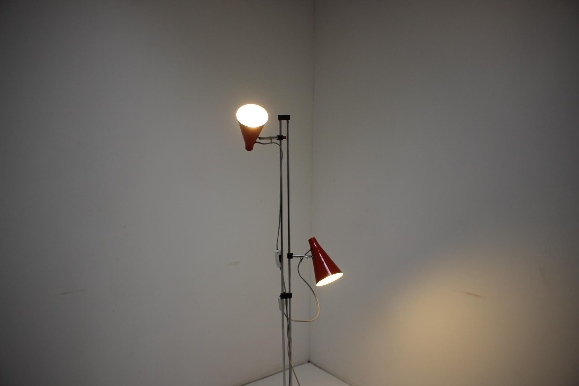 Rare Red Floor Lamp by Lidokov, 1960s For Sale 2
