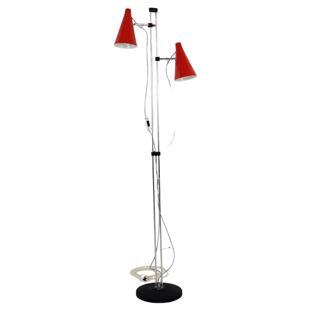 Rare Red Floor Lamp by Lidokov, 1960s For Sale