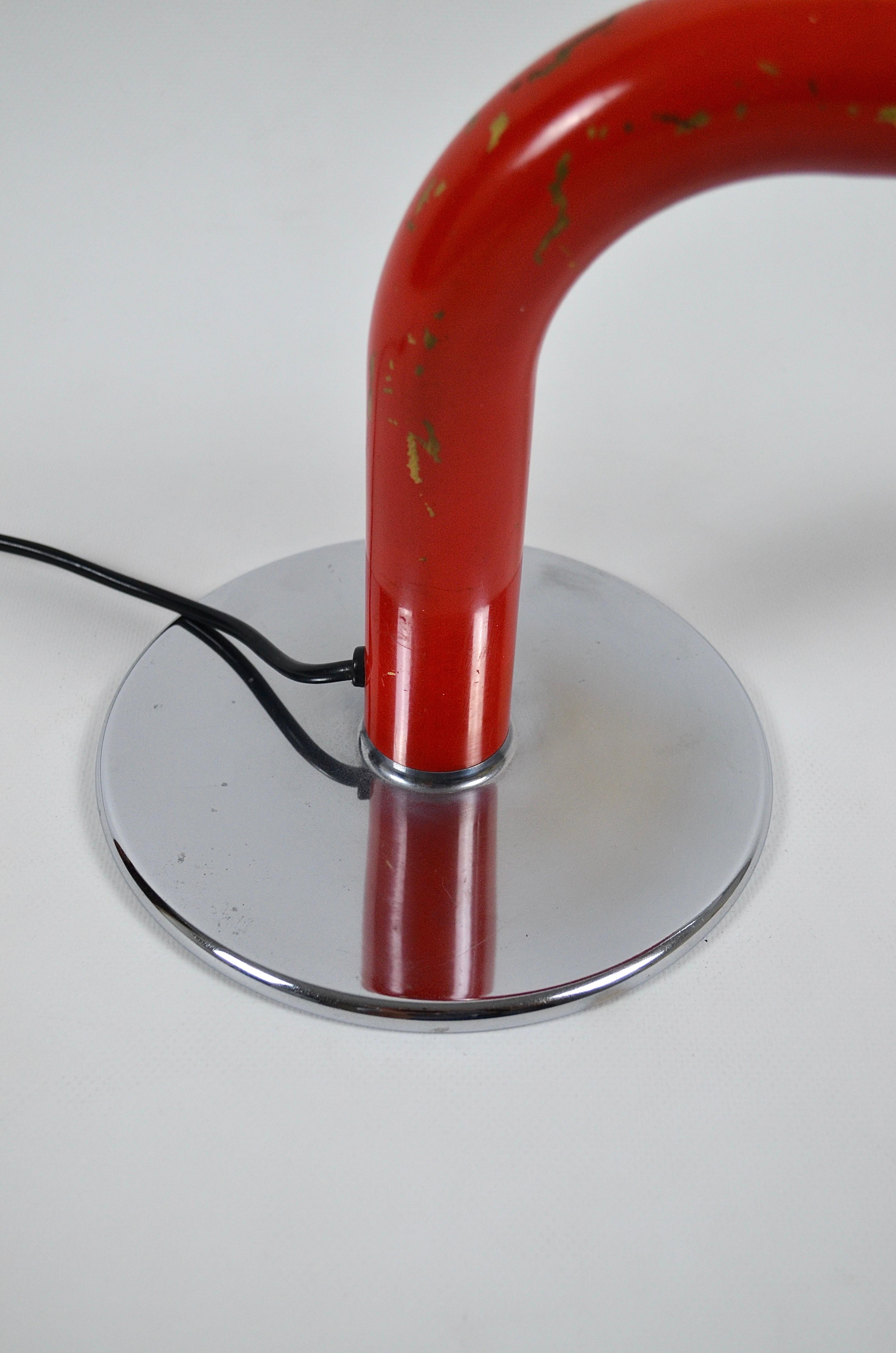 Rare Red Gulp Lamp by Ingo Maurer, 1960s For Sale 4