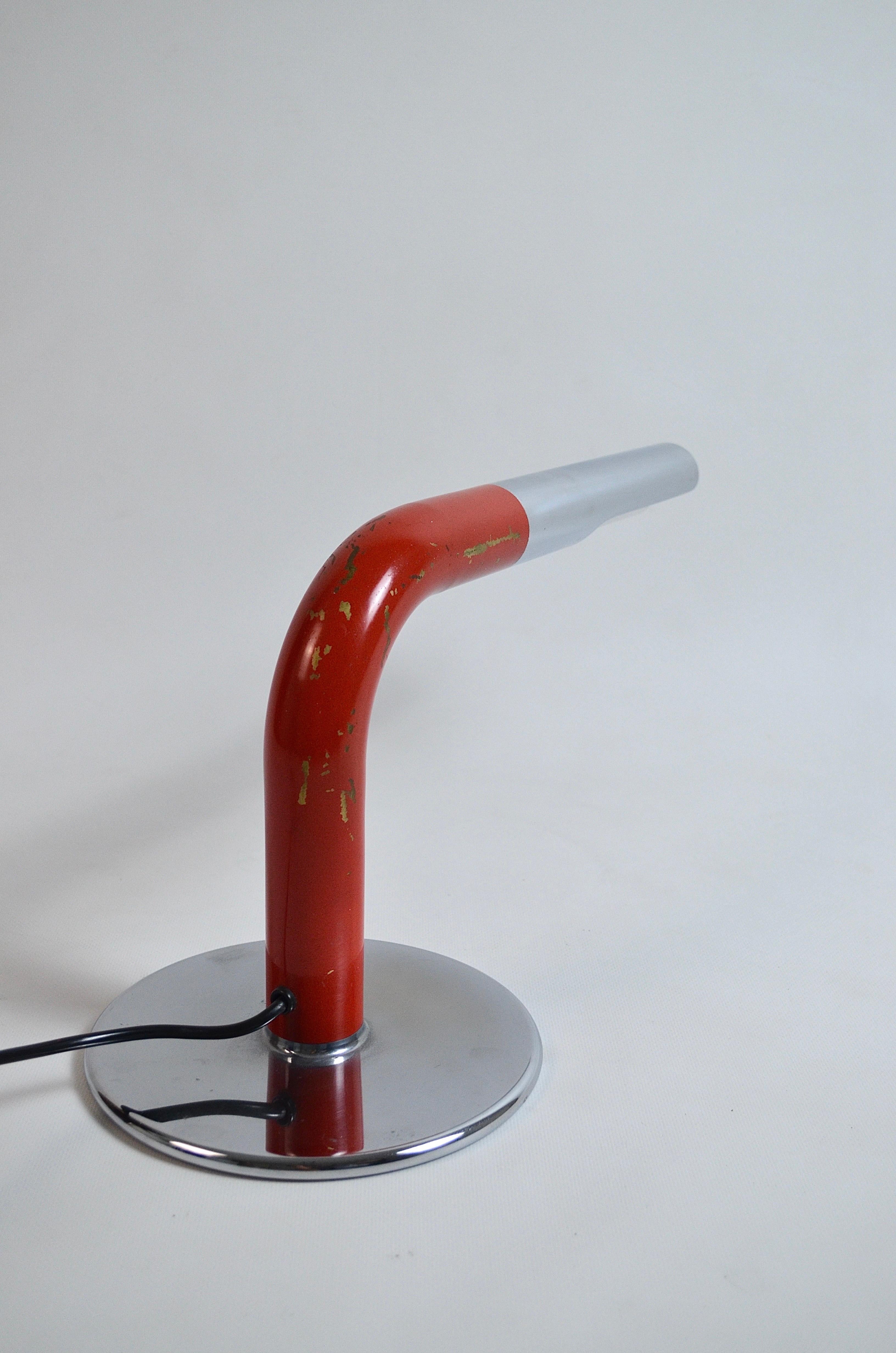 Rare Red Gulp Lamp by Ingo Maurer, 1960s For Sale 5