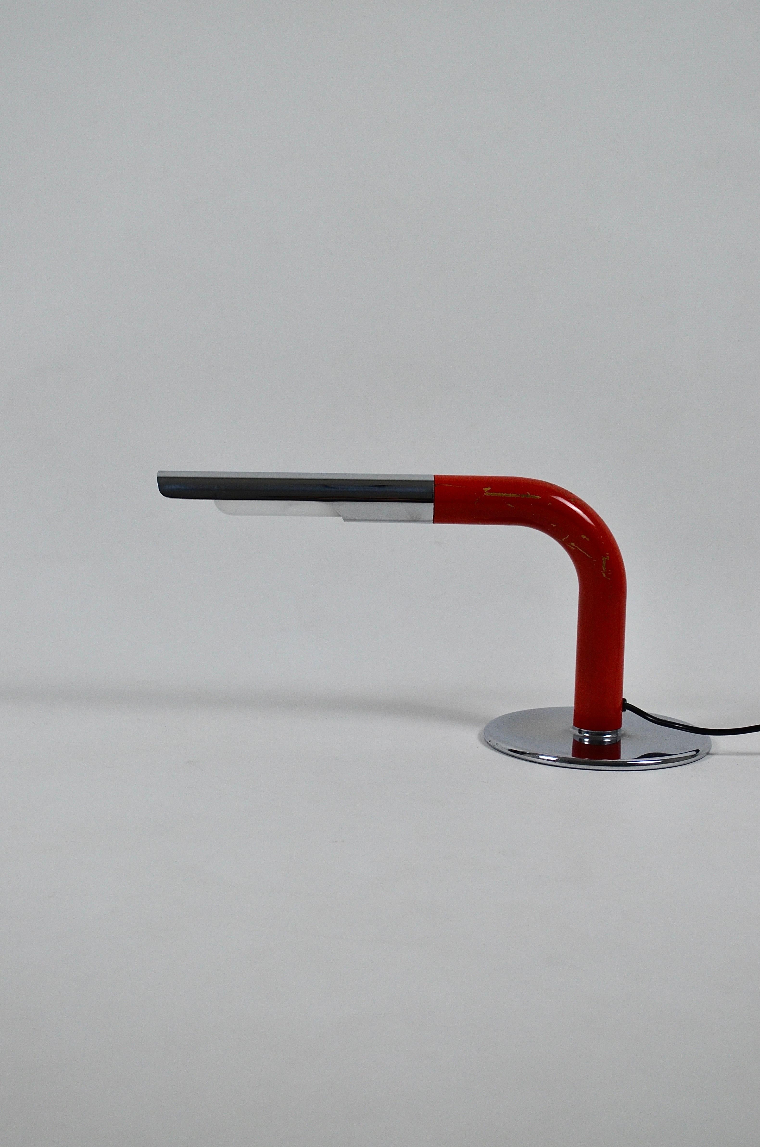 Rare Red Gulp Lamp by Ingo Maurer, 1960s For Sale 6