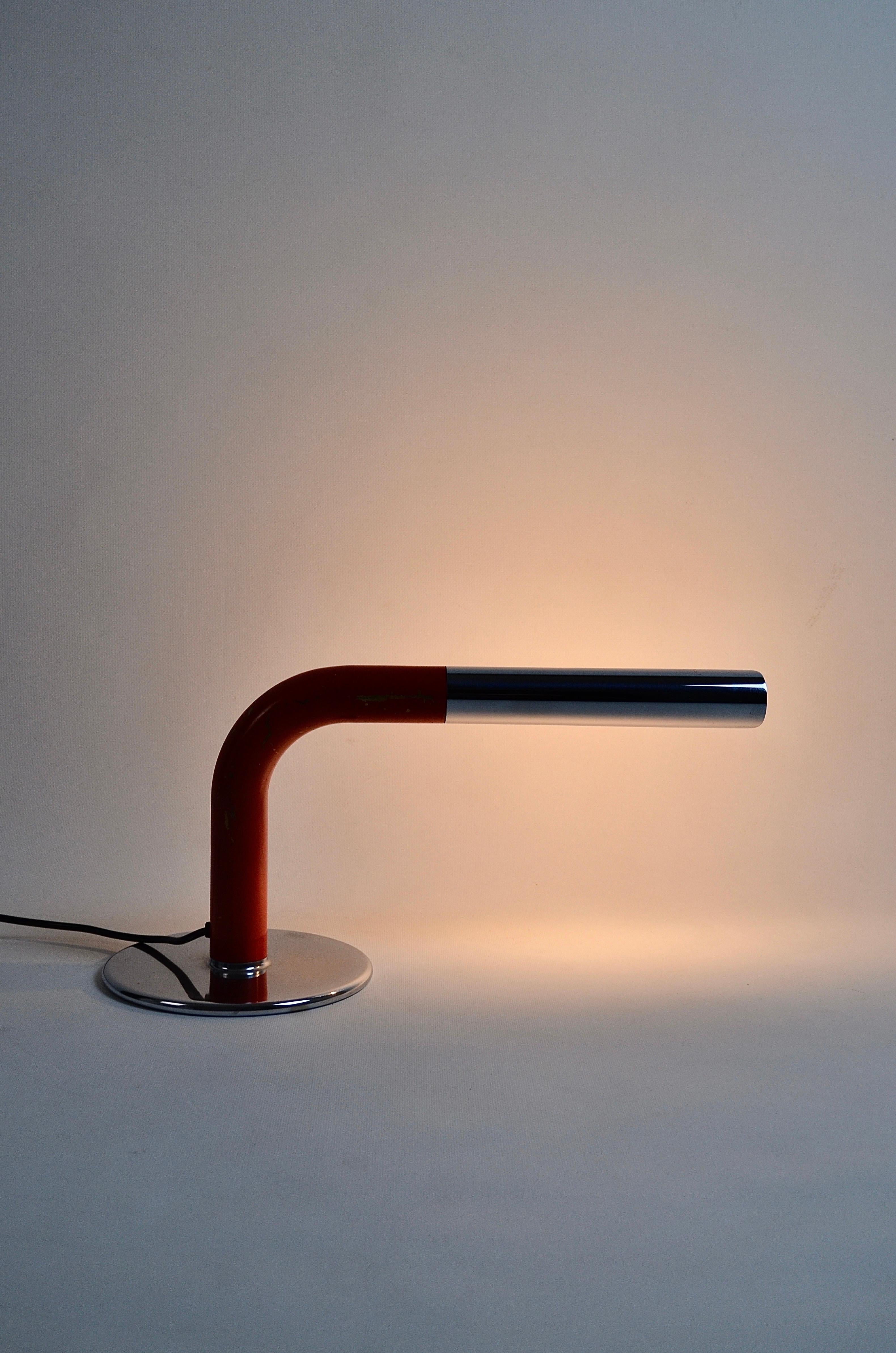 German Rare Red Gulp Lamp by Ingo Maurer, 1960s For Sale