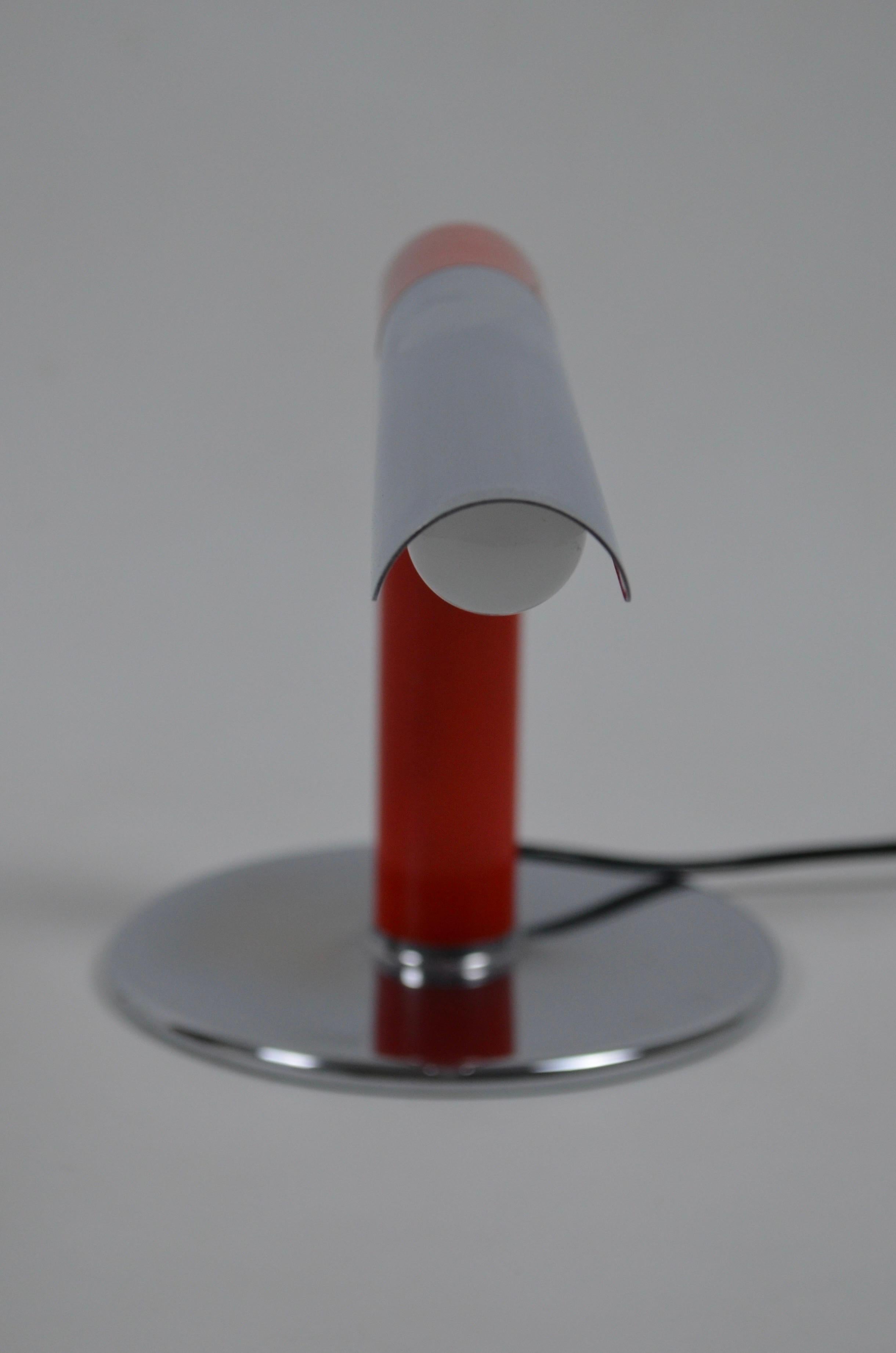 Rare Red Gulp Lamp by Ingo Maurer, 1960s For Sale 1