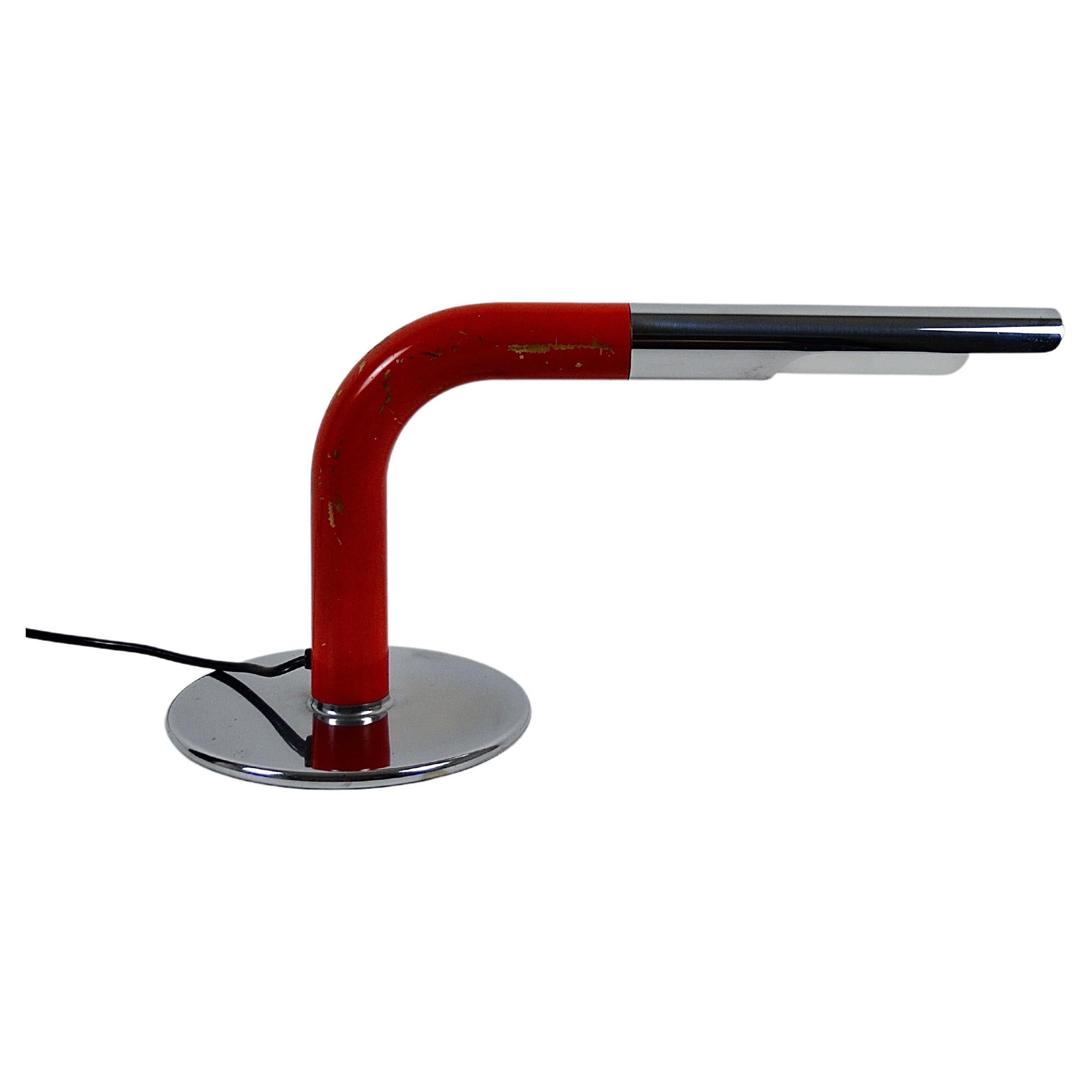 Rare Red Gulp Lamp by Ingo Maurer, 1960s For Sale