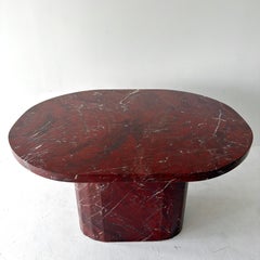 rare red marble vintage oblong dining table