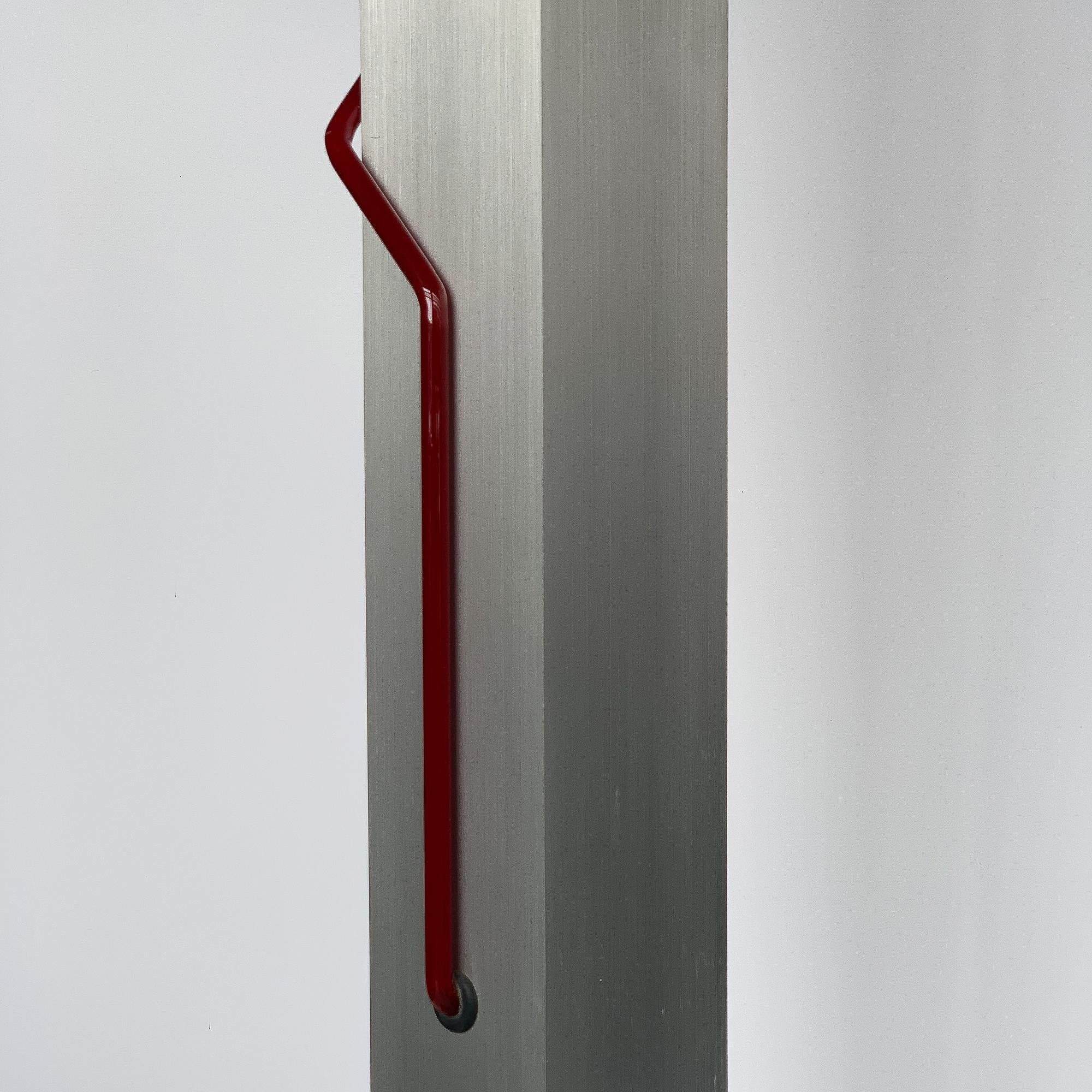 Rare Red Neon and Aluminum Floor Lamp by Rudi Stern and Don Chelsea for Kovacs 9
