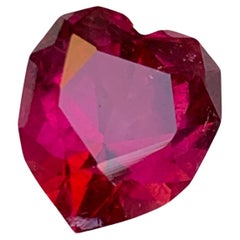 Rare Red Pink Natural Rubellite Tourmaline 4.70 Carat Brilliant Heart Shape Afg