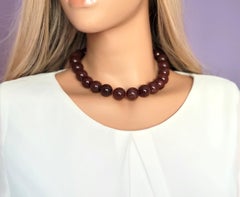 Rare Red Rutilated Quartz Necklace, with Sterling Silver Red Quartz Clasp