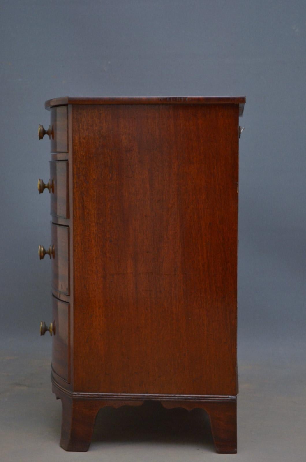 Rare Regency Mahogany Chest of Drawers of Small Proportions 7