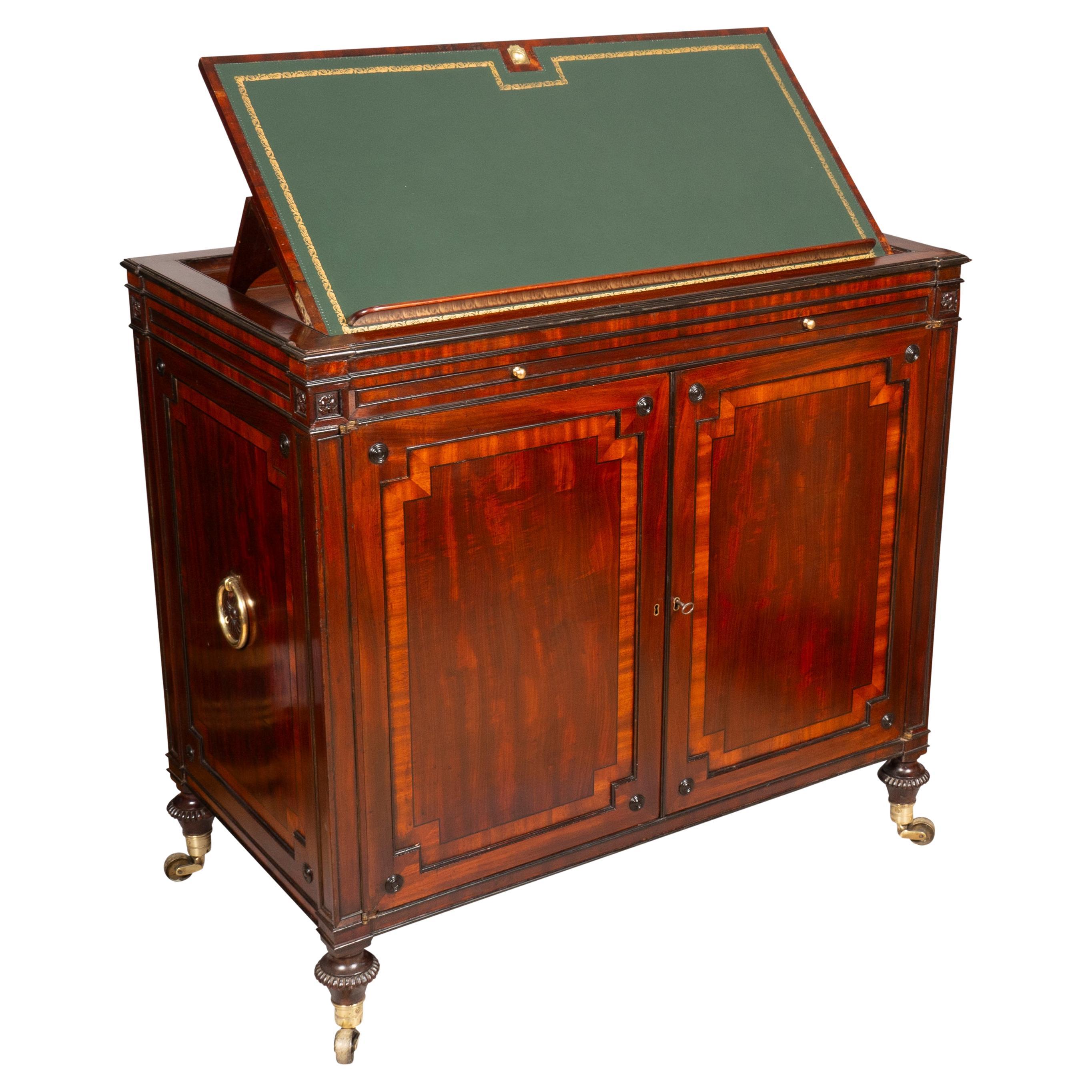 Rare Regency Mahogany Collectors / Folio Cabinet For Sale