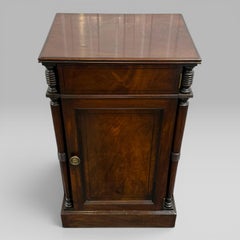 Rare Regency Mahogany Wine Cooler Cellarette Cabinet  Metal Lined Interior
