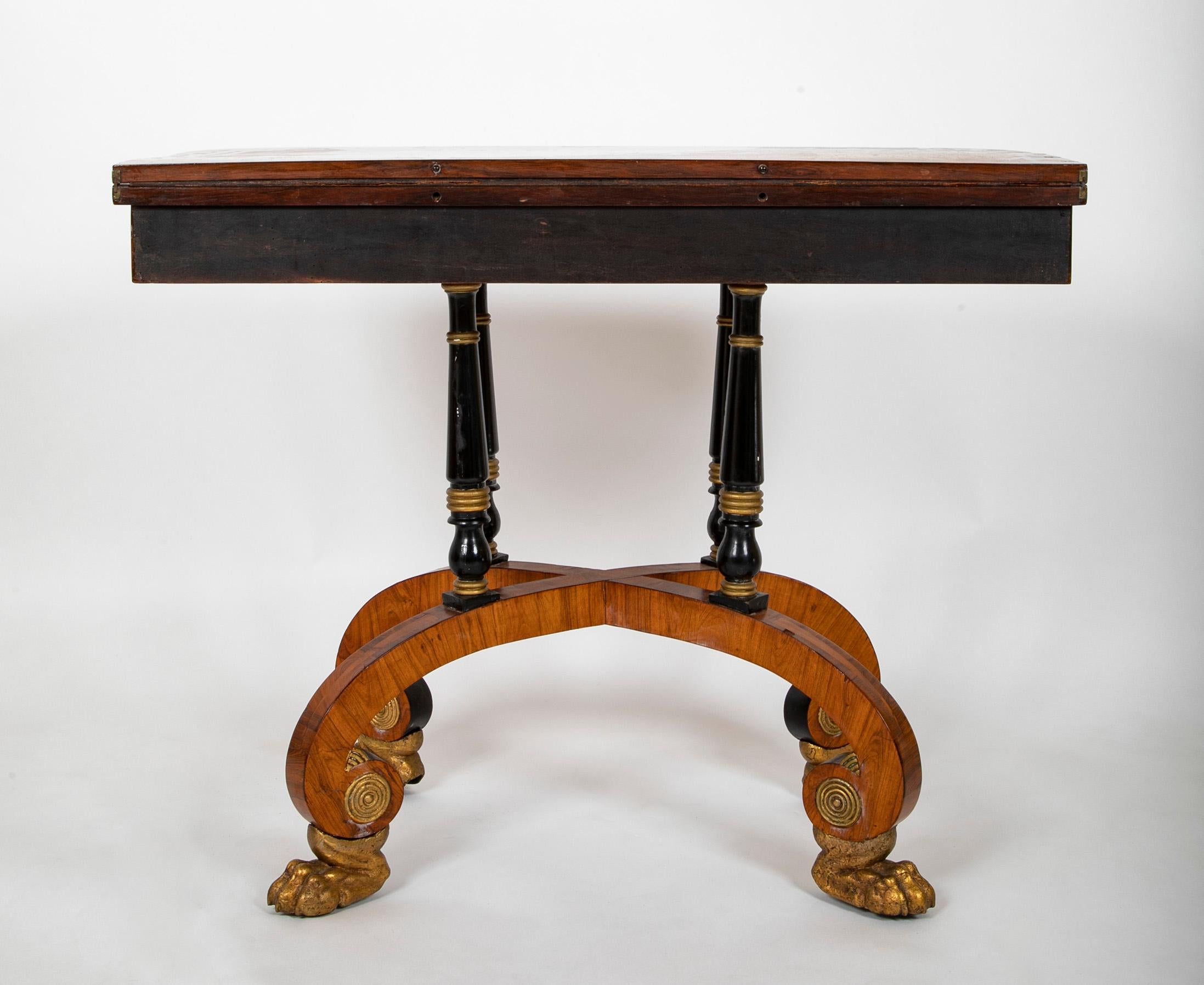 Rare Regency Pair of Games Tables For Sale 10
