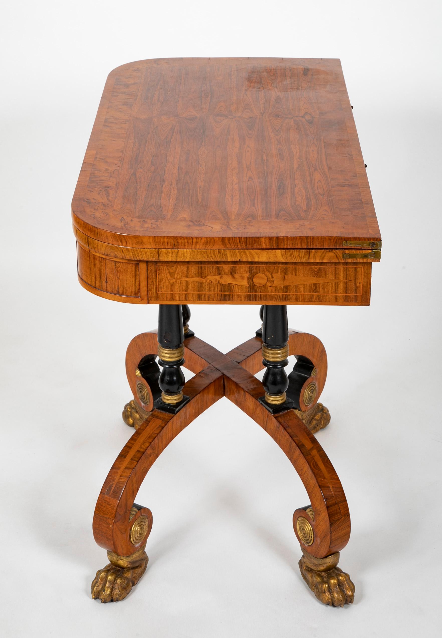Rare Regency Pair of Games Tables For Sale 1