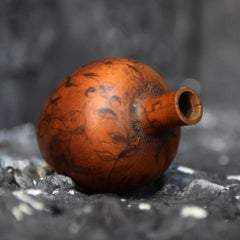 Rare Regency Pen Work English Treen Snuff Bottle, circa 1840