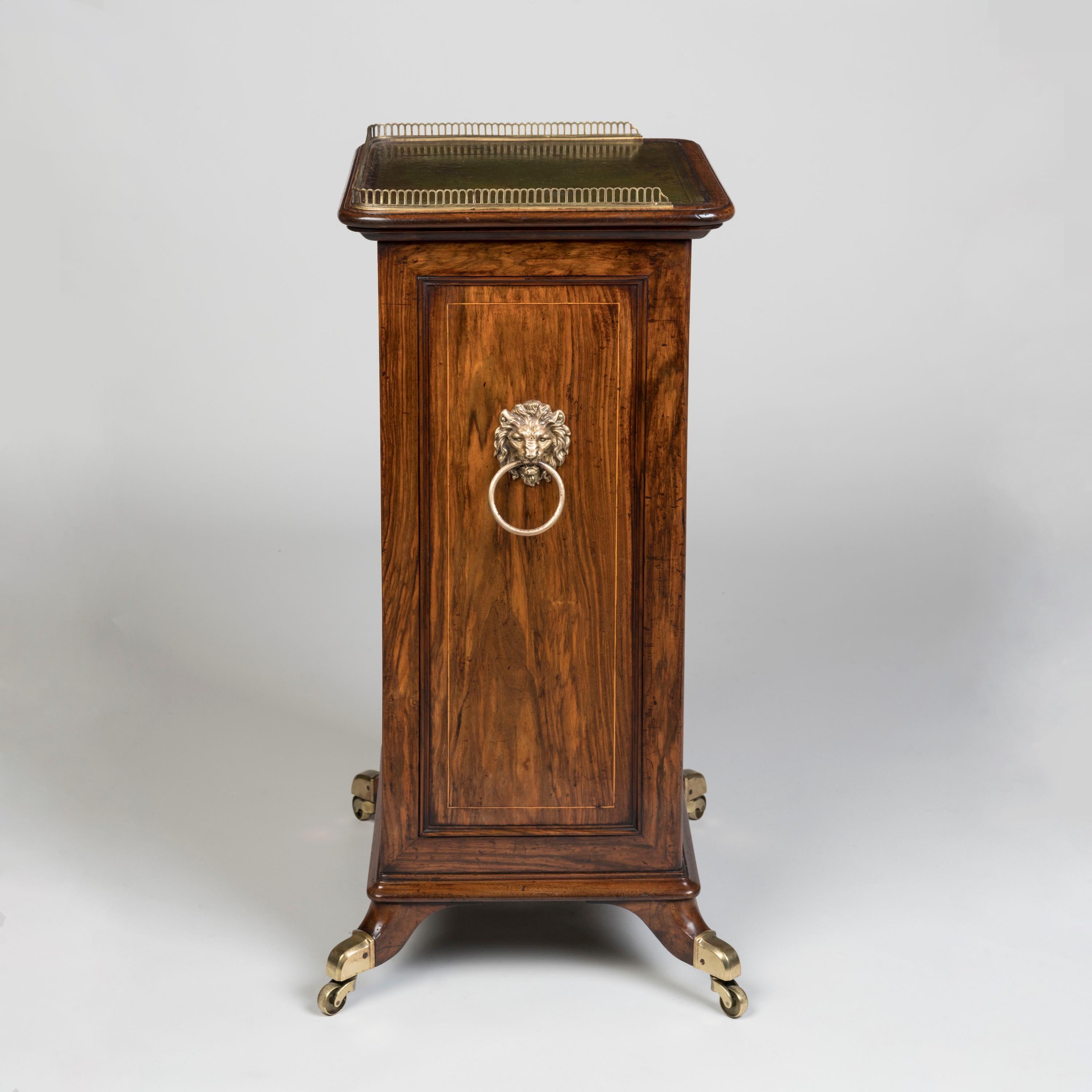 English Rare Regency Period Walnut Free-Standing Bookcase