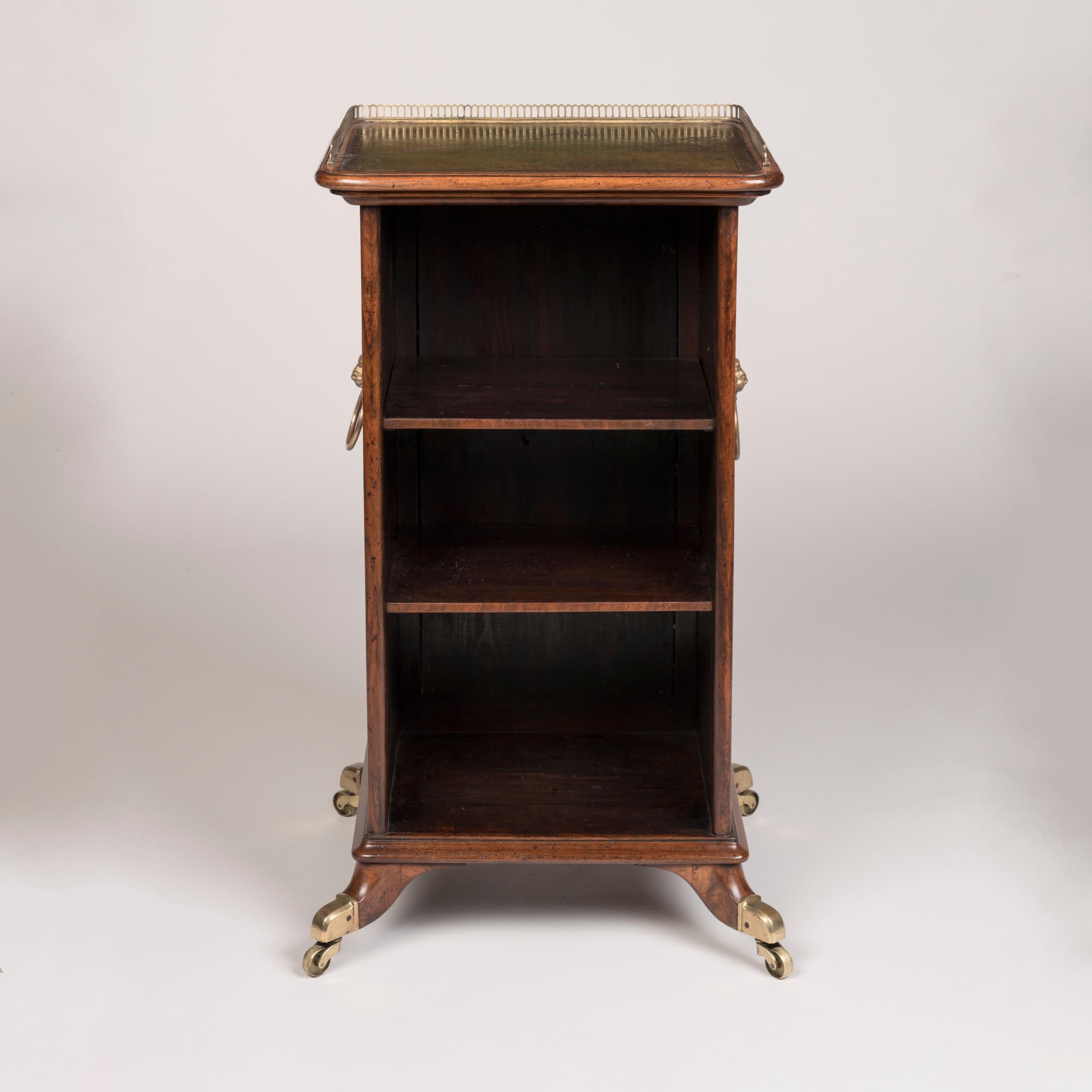 19th Century Rare Regency Period Walnut Free-Standing Bookcase
