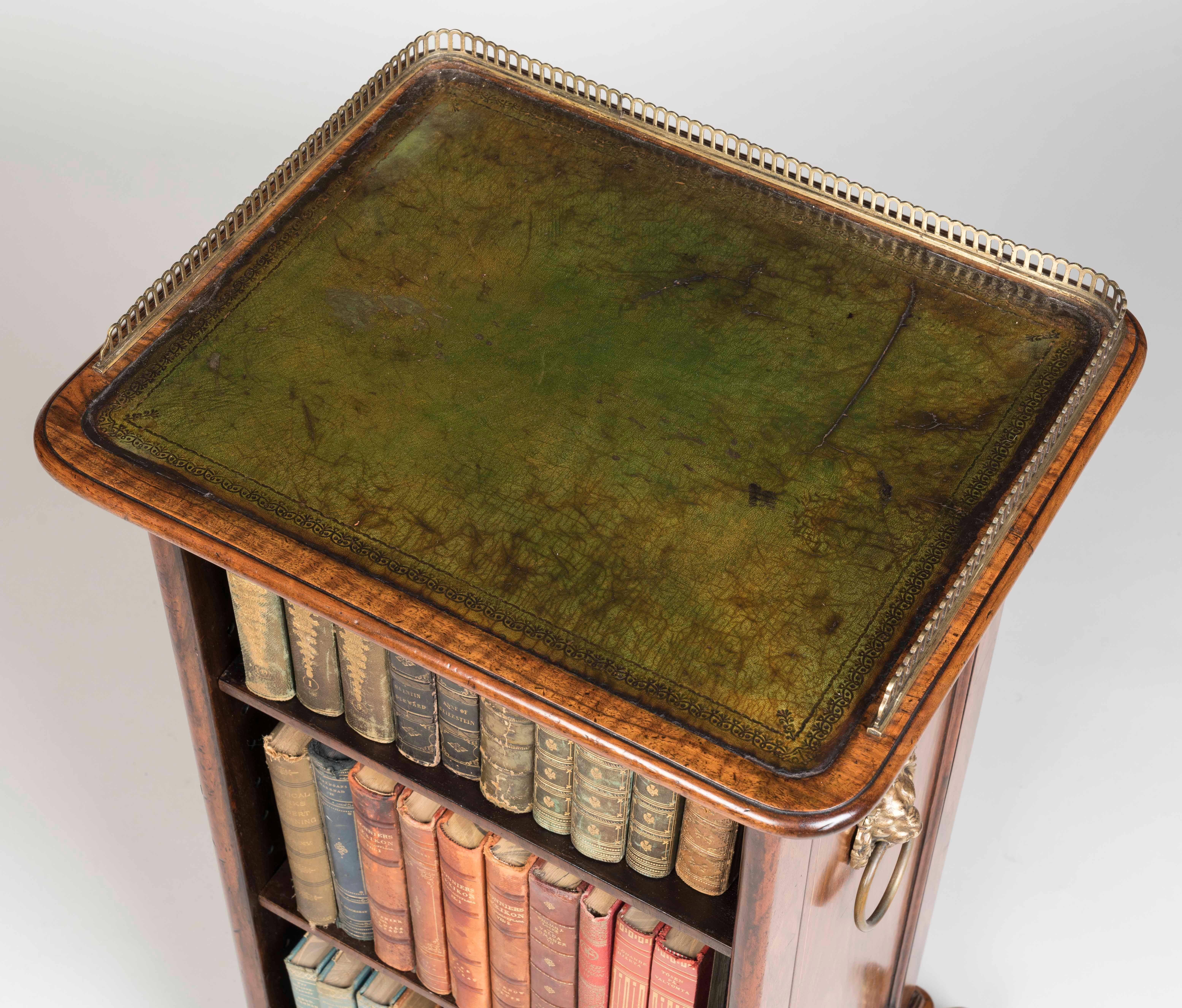 Rare Regency Period Walnut Free-Standing Bookcase 1