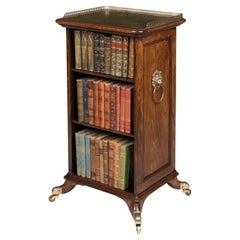 Rare Regency Period Walnut Free-Standing Bookcase