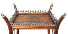 Rare Regency Rosewood and Brass Whatnot, Circa 1835, England