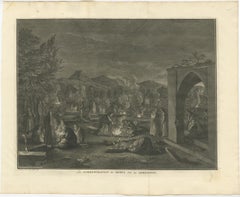 Rare Religious Antique Print Depicting the Death of Armenian Christians, 1730