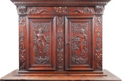 Rare Renaissance Cabinet Richly Carved
