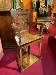 Rare Renaissance Caquetoire with a Perspective motif from Lyon