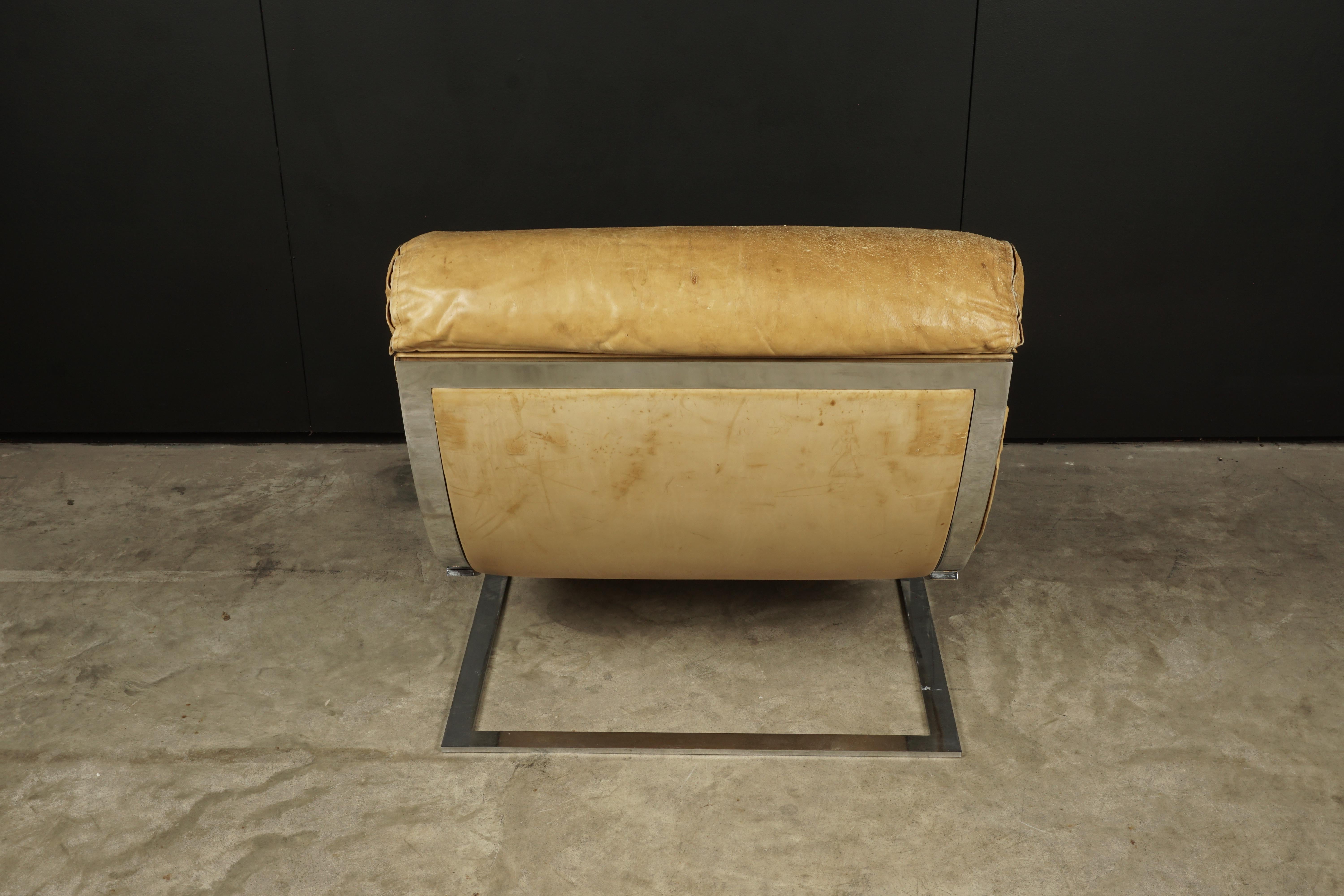 European Rare Renato Balestra Lounge Chair, from France, 1970s
