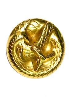 Rare René Lalique 18K Gold Snake Brooch