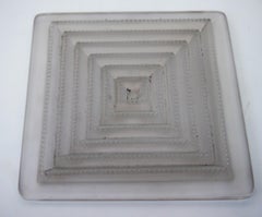 Rare Rene Lalique clear glass Perles Wall panel 1930 -signed