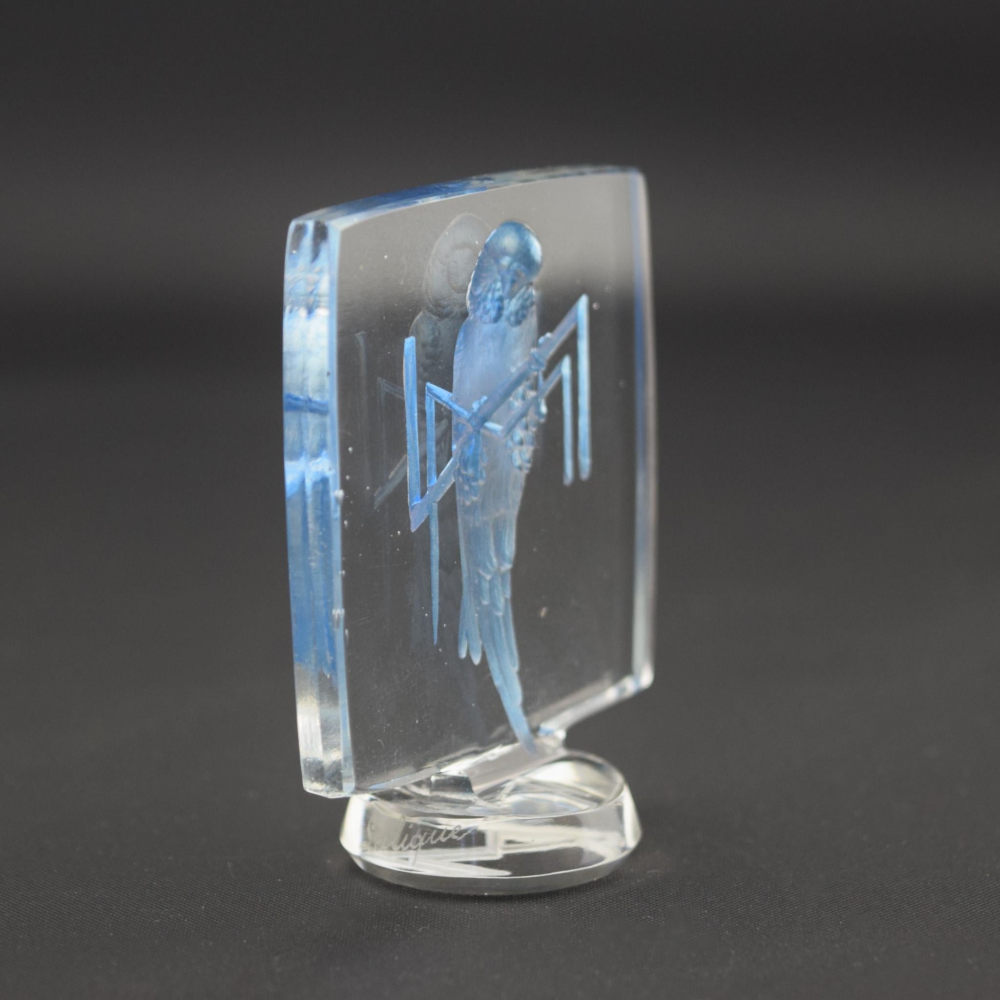 French Rare Rene Lalique Peruche seal C1919 For Sale