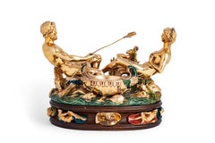 Rare réplique de la salière de la Renaissance réalisée par Benvenuto Cellini pour François I+I