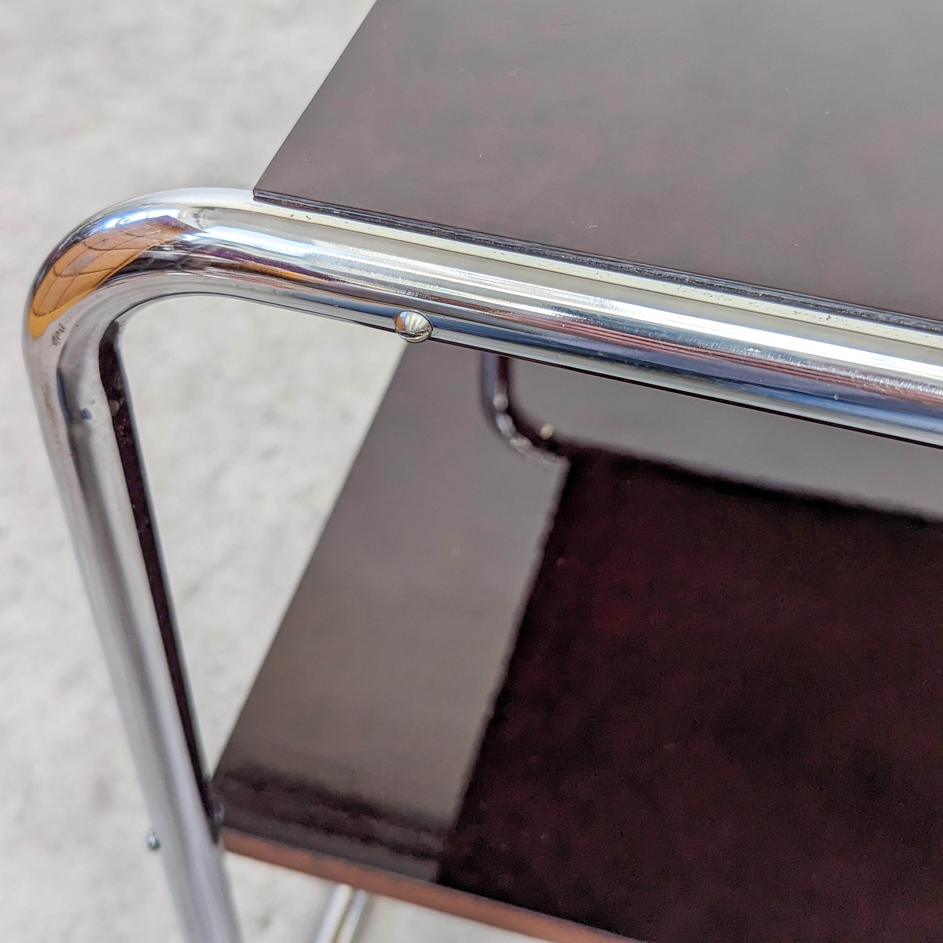 Rare restored Bauhaus tubular steel side table by Marcel Breuer  For Sale 9