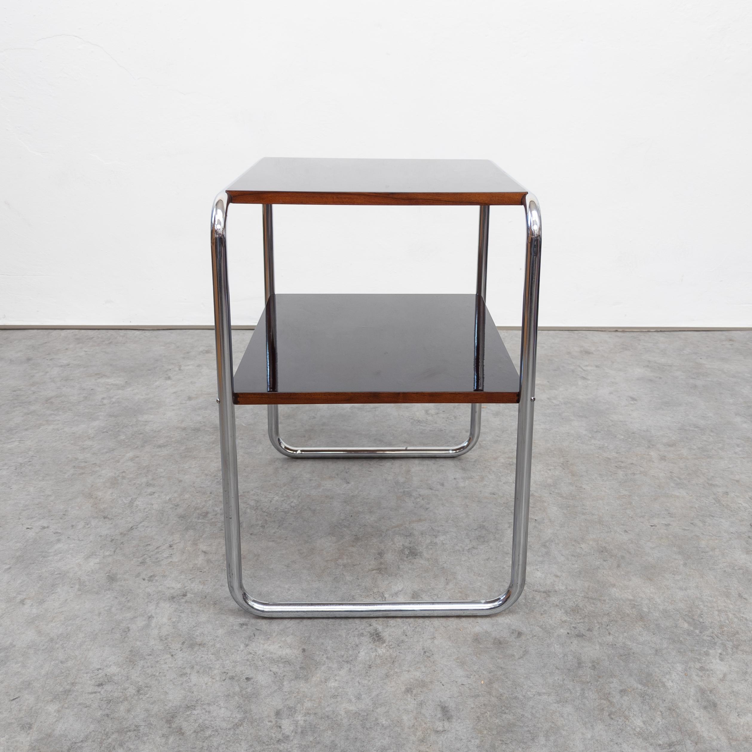 Steel Rare restored Bauhaus tubular steel side table by Marcel Breuer  For Sale