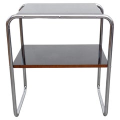 Rare restored Bauhaus tubular steel side table by Marcel Breuer 