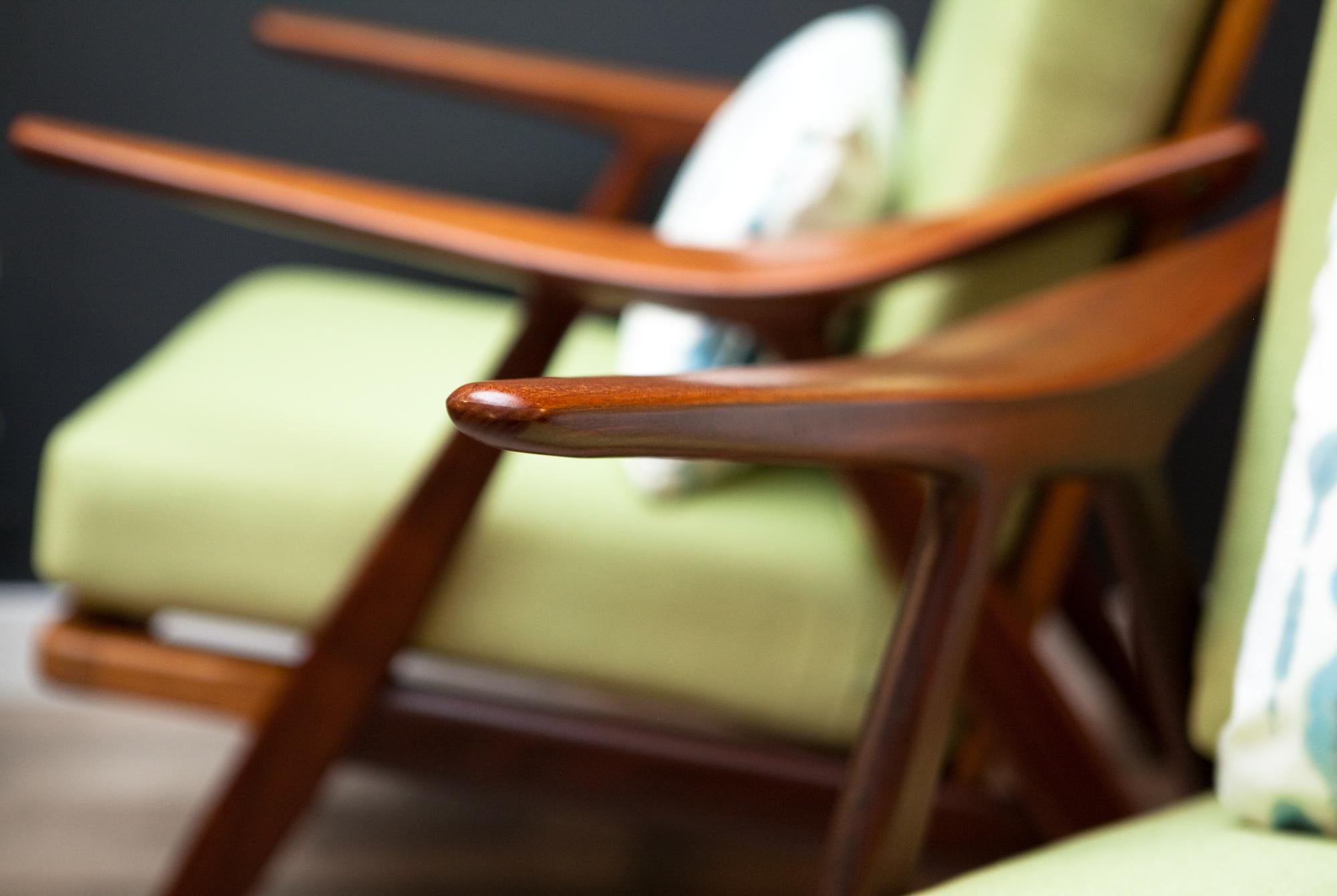 Rare Restored Danish Teak Sofa and Pair of Lounge Chairs by Arne Hovmand-Olsen 10