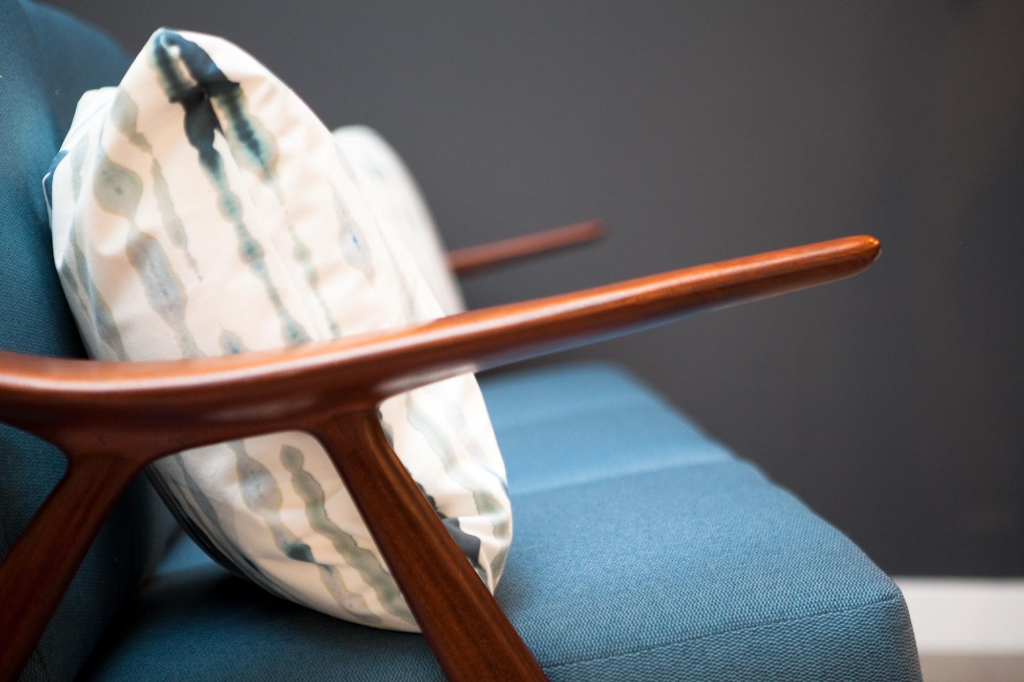 Rare Restored Danish Teak Sofa and Pair of Lounge Chairs by Arne Hovmand-Olsen 12
