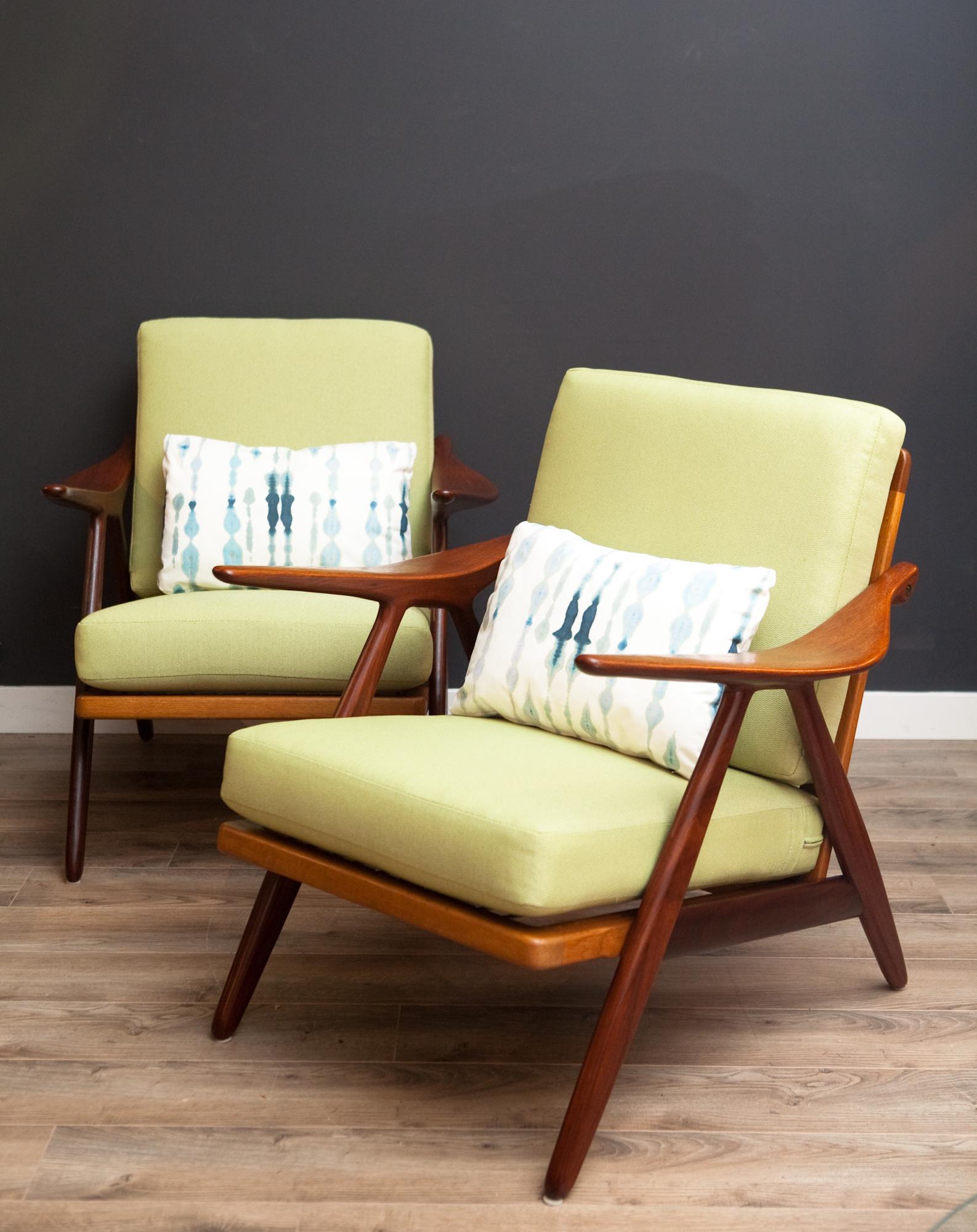 If you are a Danish modern aficionado, a lover of exceptionally good design, or a collector of all things modernist, then these are the pieces for you! Very rare pair of chairs and exceptionally rare matching sofa by Danish furniture design icon,