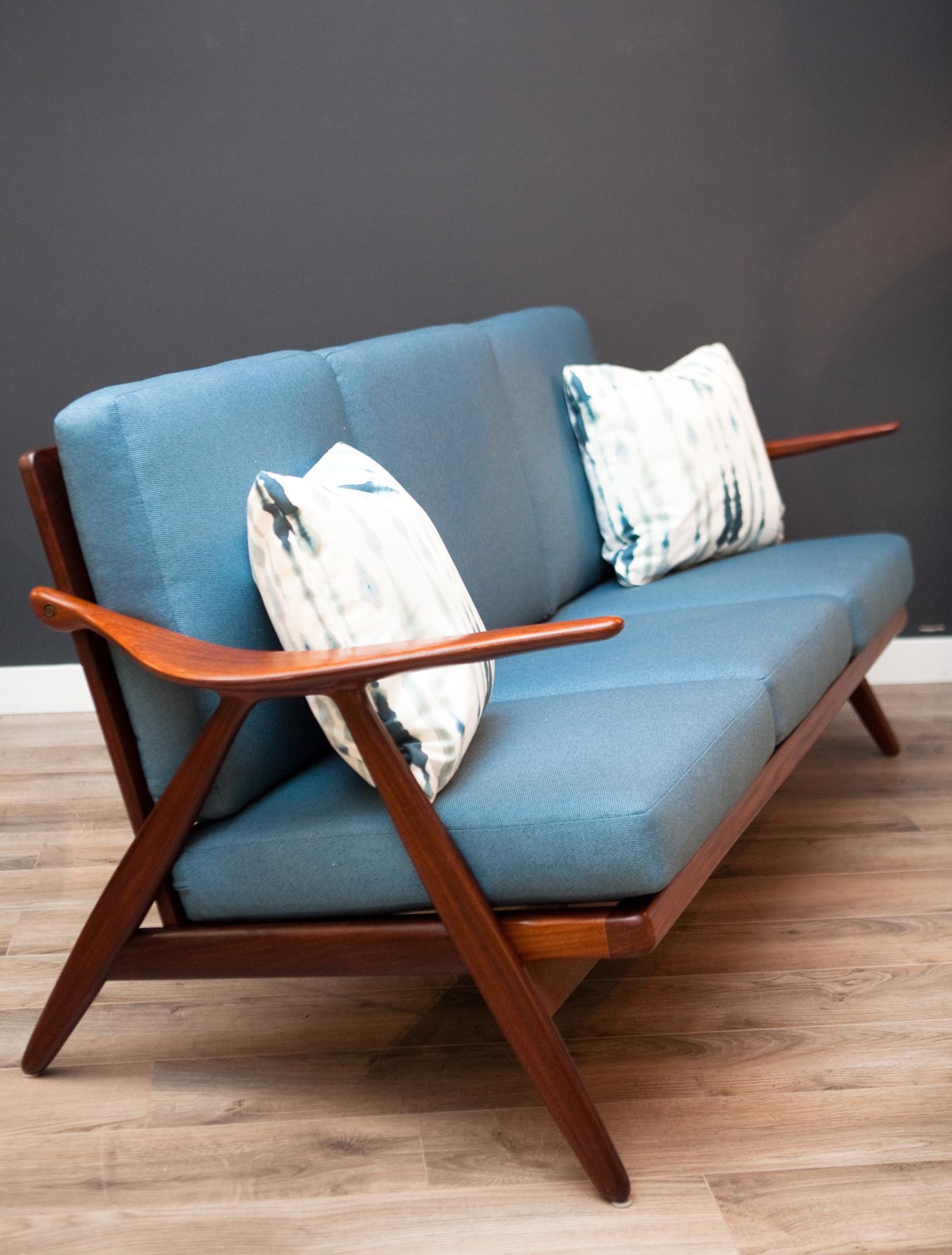 Rare Restored Danish Teak Sofa and Pair of Lounge Chairs by Arne Hovmand-Olsen 3