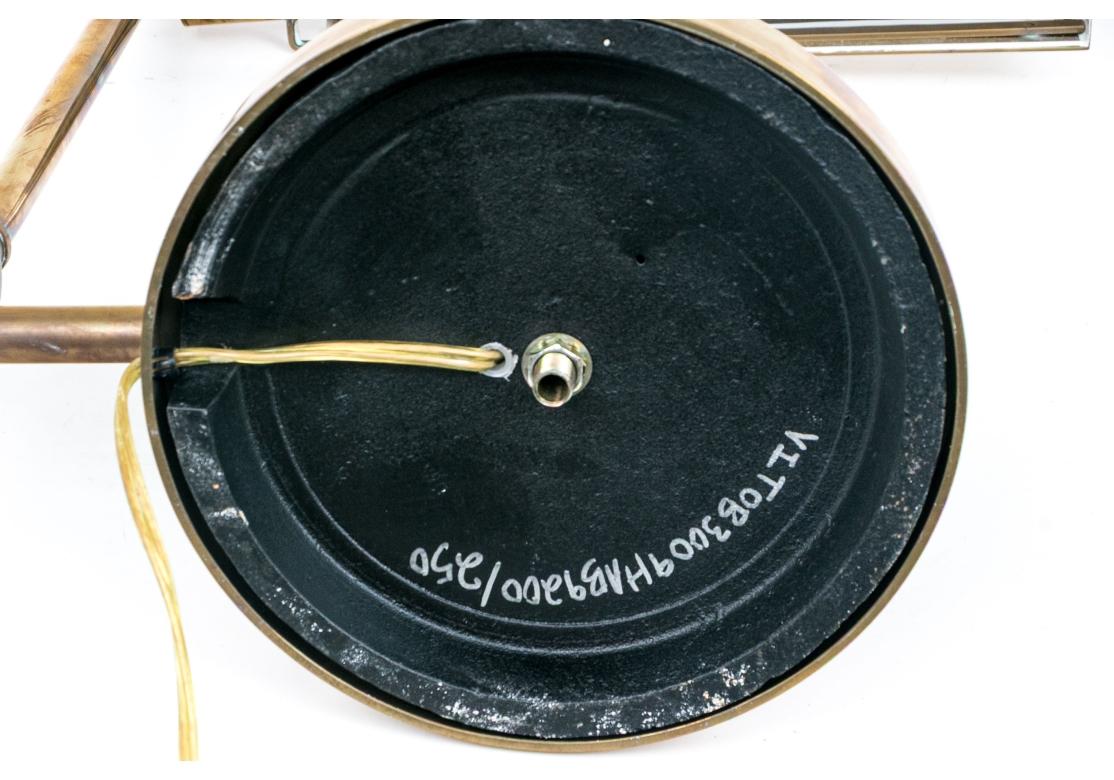 Rare Restored Industrial Age Adjustable Brass Task Lamp en vente 5